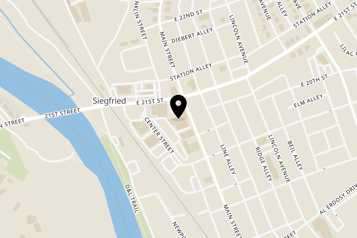 Map showing the location of Santa Fe Taco Company on 2022 Main St in Northampton
